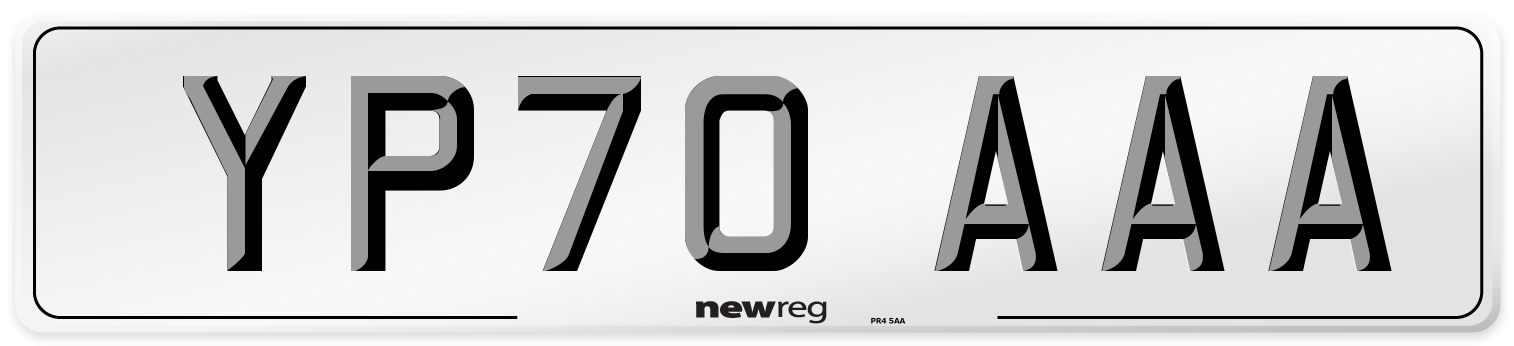 YP70 AAA Number Plate from New Reg